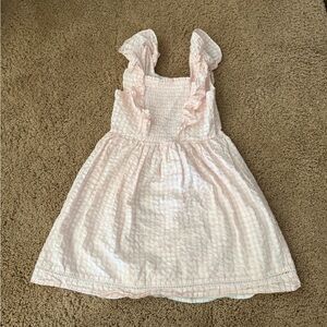 Pink Ruffled Sleeveless Dress